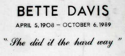 Bette Davis epitaph examples